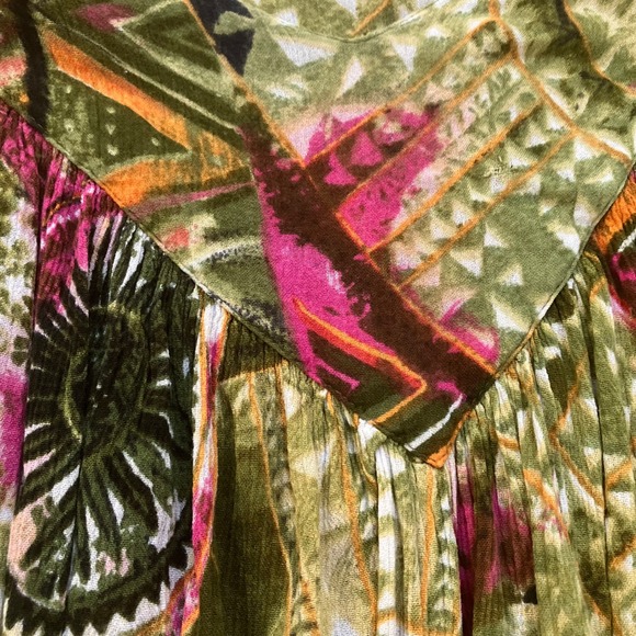 Go Softly Women's Patio Dress Pockets House Muu Muu Boho Large Tribal Pullover - Picture 3 of 9